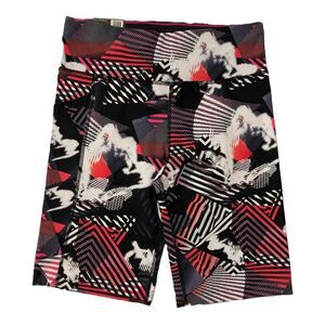 Calvin Klein Women's High Rise Fashion Print Bike Short - Geo Shift Berry